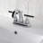 Kingston Brass Manhattan Two-Handle 3-Hole Deck Mount 4" Centerset Bathroom Faucet with Brass Pop-Up-27873405