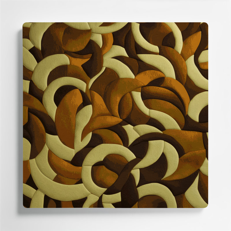 Abstract Shapes 92 Brown Metal Wall Art