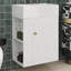Meuble-lavabo de 20 pouces avec lavabo, meuble de rangement mural simple avec une armoire et 2 tablettes de rangement à gauche-588214559