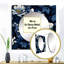 Miroir mural bleu foncé et blanc Nightfall-100991936
