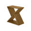 Table d'appoint contemporaine Amare en placage brun, H 24,25 po x l 24 po x P 11,75 po-717164065
