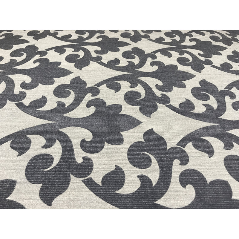 Velours damassé texturé métallique Swenson, Onyx
