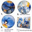 «Elegant Blue Pansy Garden - Pensies», ensemble d'art sur toile-107768755-107768757