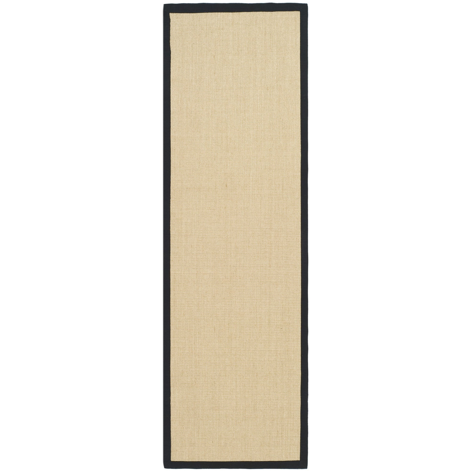 Maize Black Jute Rug, Runner 2'6" x 6'