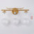 3 - Light Modern Linear Clear Tulip Flower Glass Vanity Light