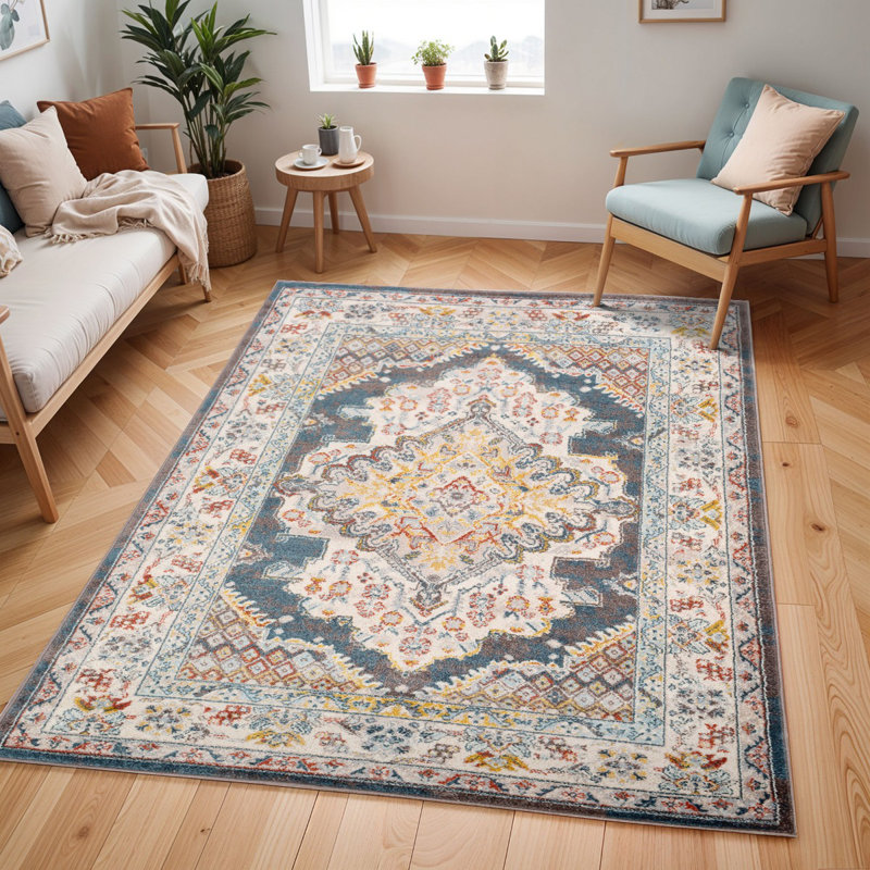 Beyanka Floral Machine Tufted Area Rug, Rectangle 200 x 275 cm