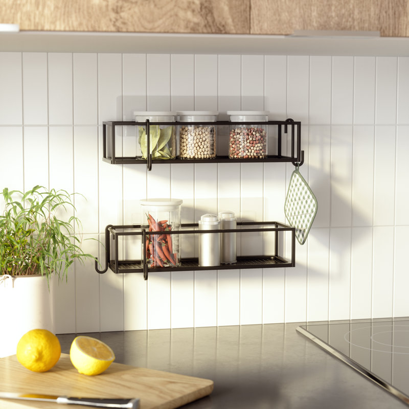 Black Iron Suction Mount Shower Caddy Set