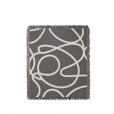 Abstract Doodles  Cotton Throw Blanket