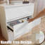 78cm High Gloss 3-Drawer Chest of Drawers - Modern Handle-free Bedroom Dresser Storage Cabinet