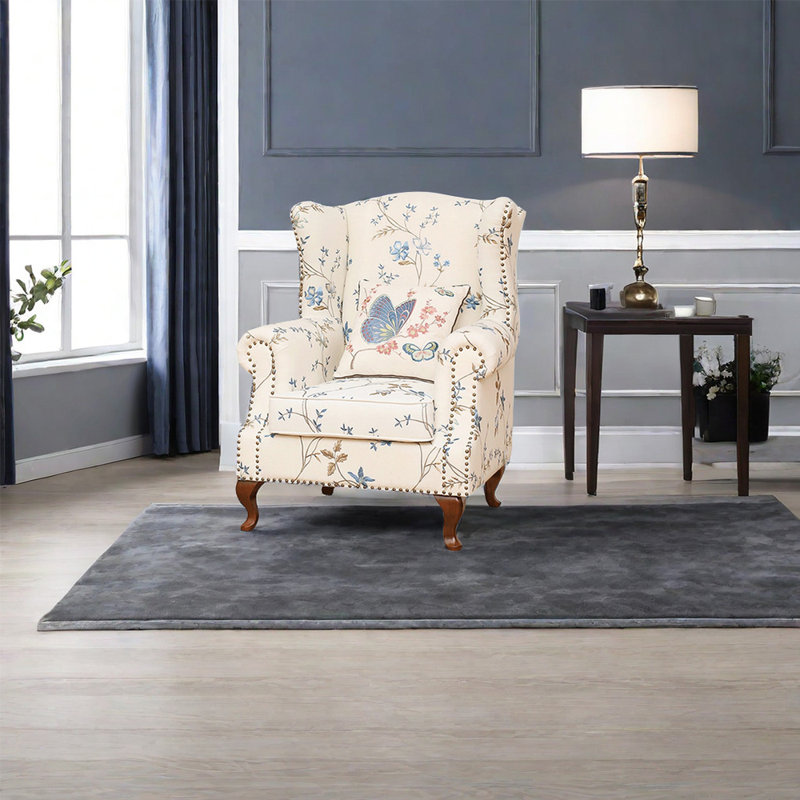 Fauteuil à oreilles Tooru de 33,46 po de largeur, Jaune