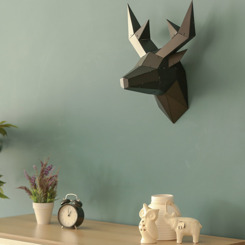 Animals Wall Decor on Metal, Black