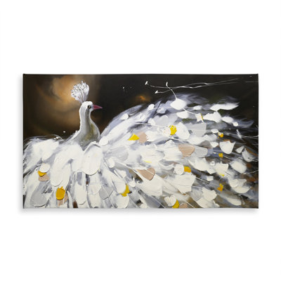 Abstract Peacock Tablecloth | Brown Contemporary Bedroom Decor