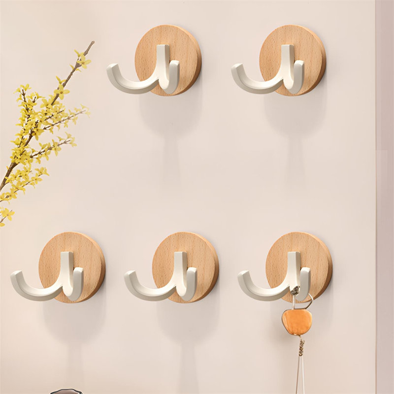 Portemanteau mural en bois massif