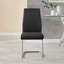 Loren Faux Leather Dining Chairs with Chrome Legs Upholstered Modern Design-2132354499
