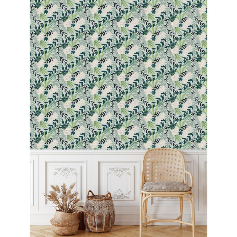 Eshelman Floral Tile, 10.4" W x 25" L, Paper