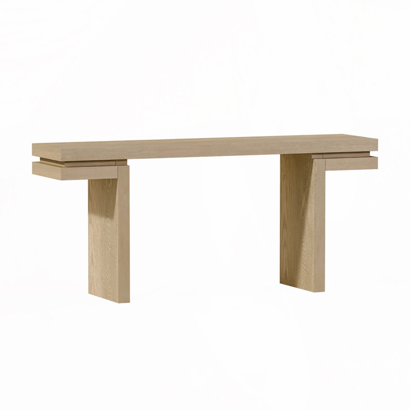 66" Extra Wide Console Table, Oak