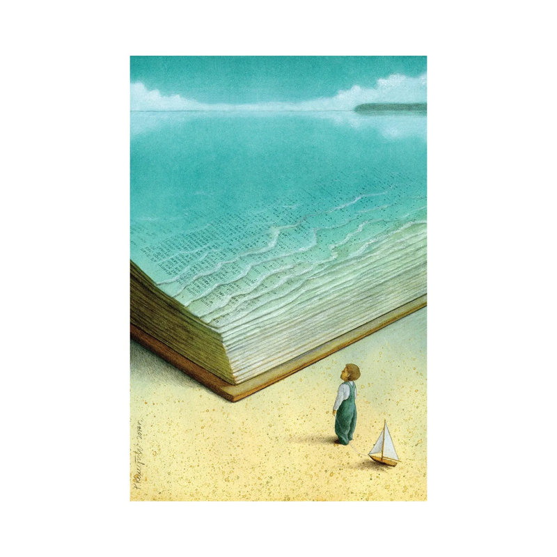 «Ocean» par Pawel Kuczynski - reproduction sur toile tendue, H 12 po x l 8 po x P 0,75 po