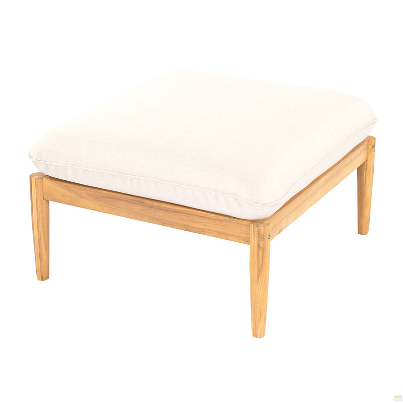 Repose-pieds d'extérieur en bois d'acacia