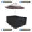 High Density Multipurpose Waterproof Outdoor Rectangle Dining Table &Chair Set Cover w Umbrella Hole-2065396939