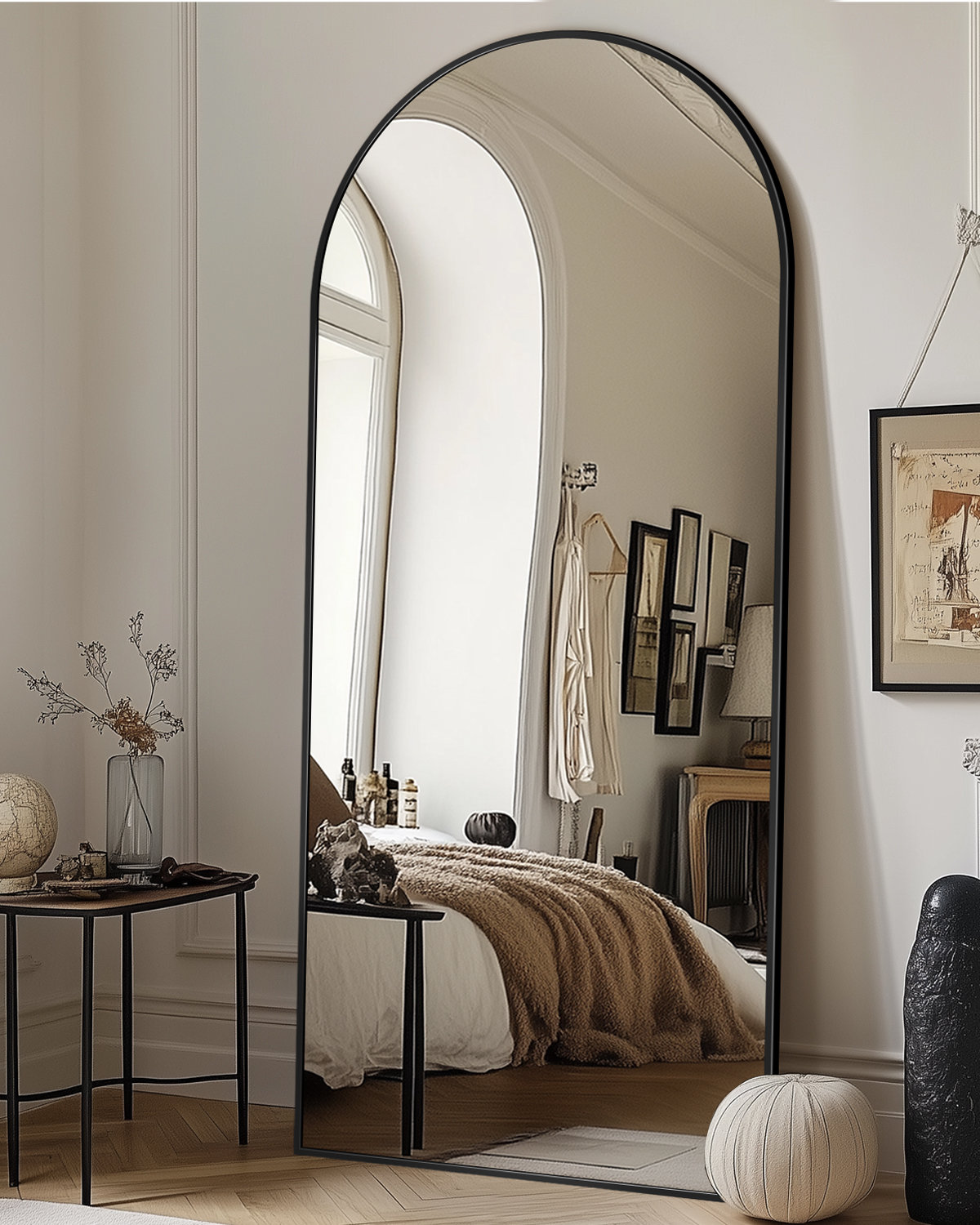 Mercer41 Arched Metal Oversized Full-Length Mirror & Reviews | Wayfair