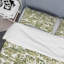 Ensemble de housse de couette en microfibre vert / blanc 3 pièces