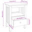 41cm W Solid Wood Bedside Table