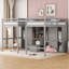 Lit mezzanine double avec placards et escalier-1360666456