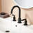 10.5"H Solid Brass Widespread Bathroom Faucet With Pop-Up Drain Assembly-110689438