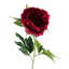 Pack of 6 x 80cm Dark Pink Peony Stem