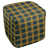 Black/Teal/Gold Polyester Blend