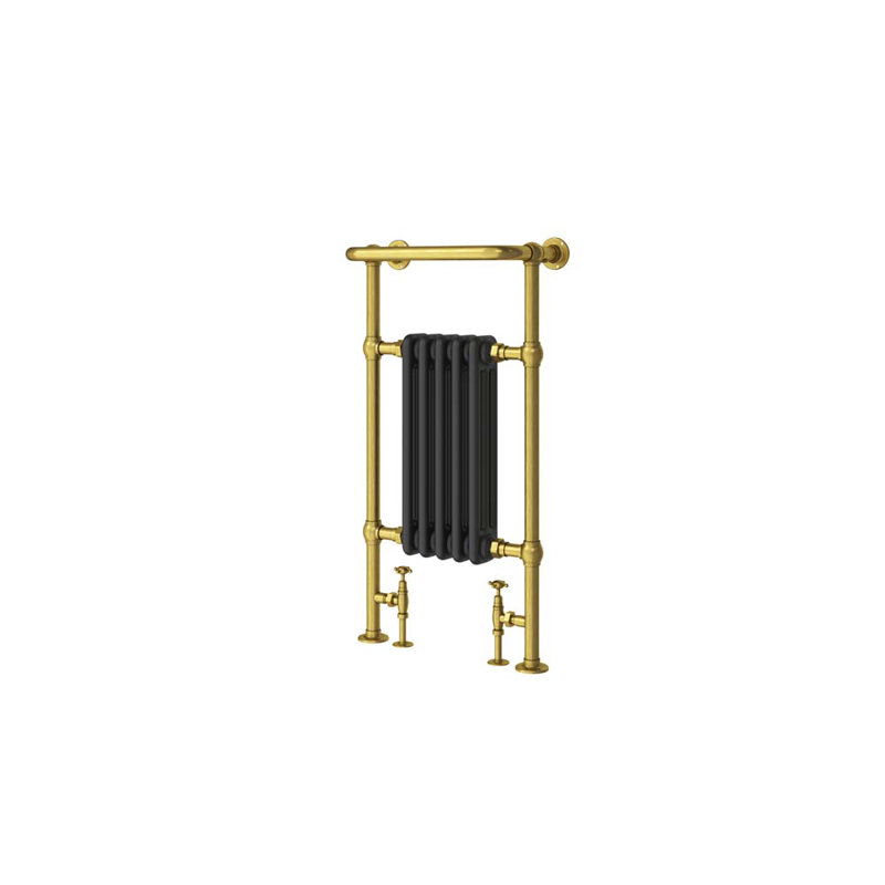 Traditional Towel Rail Heated Towel Rails, Black/Gold
