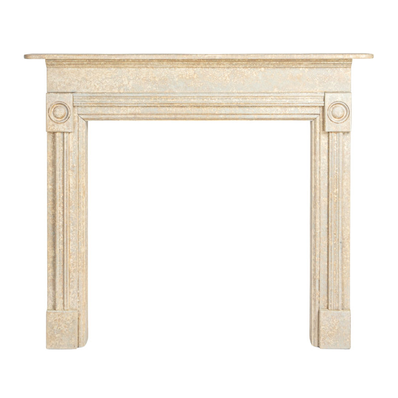 Antique French Vintage Wooden Fireplace Mantel