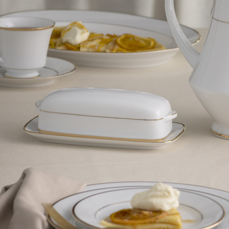 Beurrier couvert Noritake Heritage, 8 po