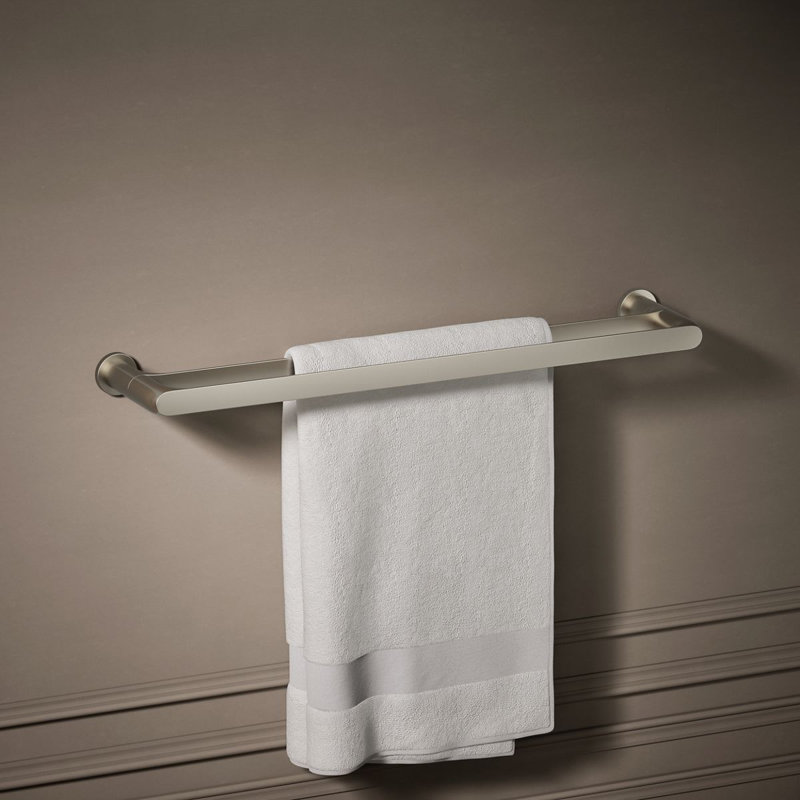 Double barre à serviettes 24 po Avid, Nickel brossé éclatant