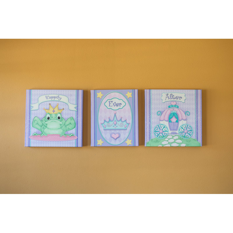 Ensemble de 3 reproductions d’art sur toile Princess Camryn