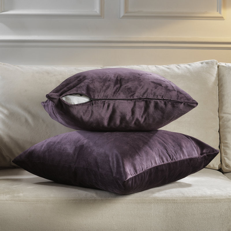 Housses de coussin rectangulaires en velours mat, 25 Byzance foncée