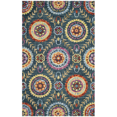 Tomo Hand Hooked Wool And Cotton Floral Rug