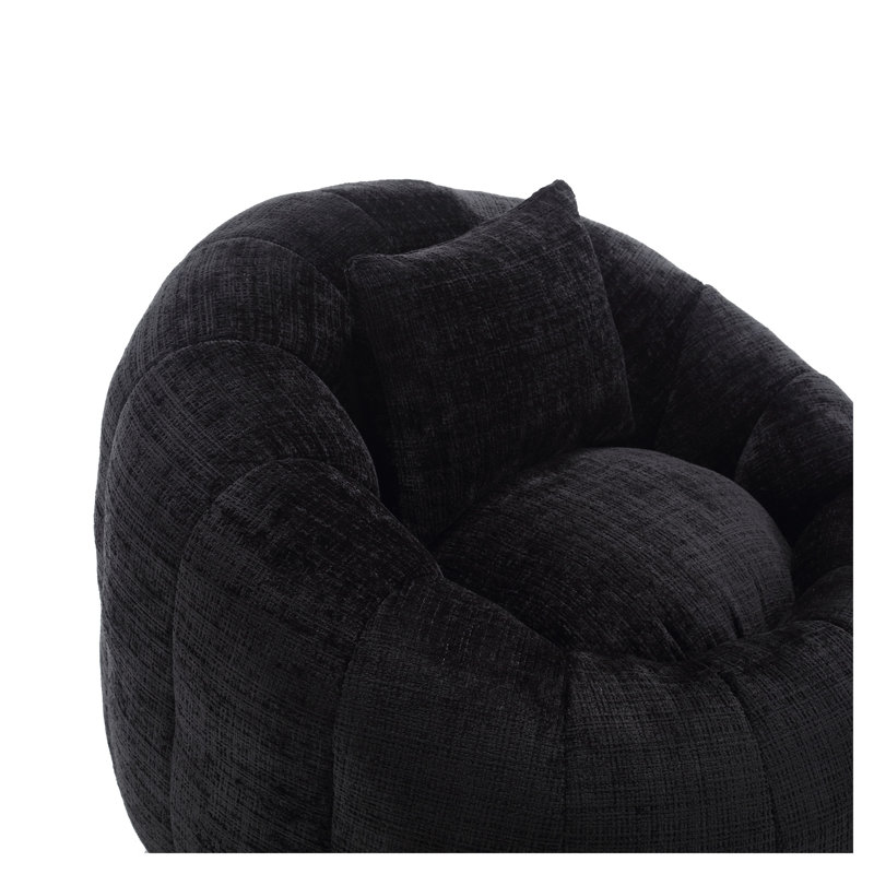 Fauteuil à billes en chenille noir