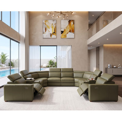 Canapé modulaire inclinable en cuir Broubusbig