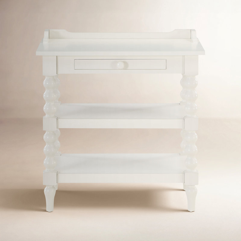 Rani 26'' W Solid Wood Nightstand, Antique White