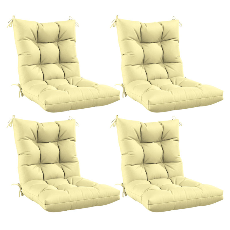 Coussin de siège / dossier extérieur / intérieur, Jaune, L 21 po x P 21 po