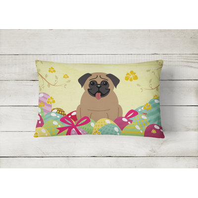 Easter Eggs Outdoor Throw Pillow