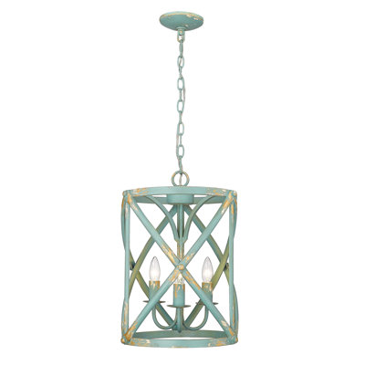 Luminaire suspendu cylindrique à 3 lumières