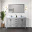 Meuble-lavabo blanc 60 po X P 22 po D et 58 po Miroir-117984834