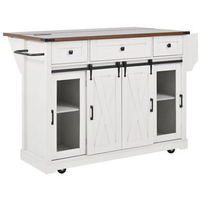 Farmhouse Kitchen Island With Storage