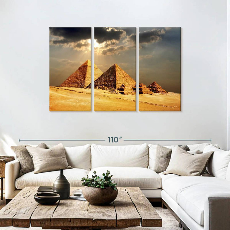 Adella Giza Pyramids, 48" H x 74" W