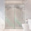 Cabine de baignoire coulissante en verre l 58 po x H 80 po