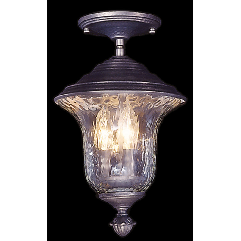 Vogel Glass Semi Flush Mount, Iron