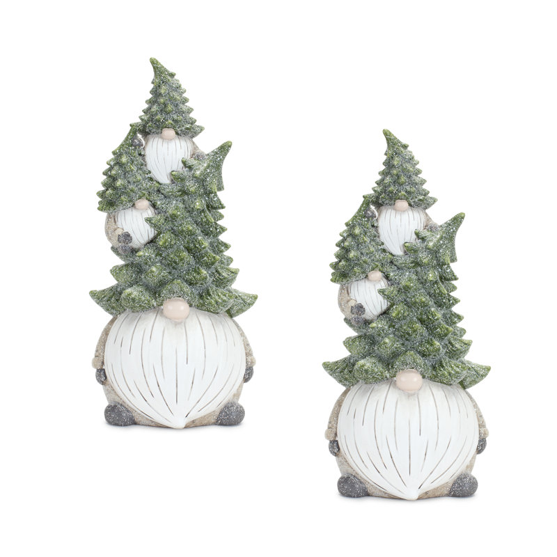 Gnome en résine triple