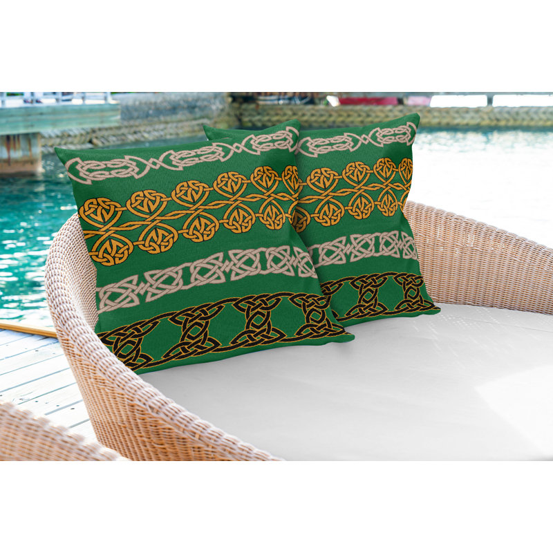 Irish Outdoor Reversible Throw Pillow, 24" x 24"
